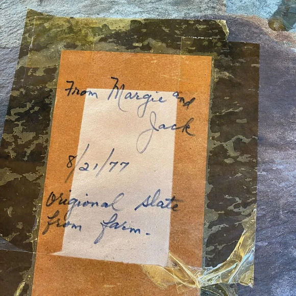 VTG 1977 Original Slate Art Print Landscape Country Farm Scene WallHanging Decor - Picture 2 of 9